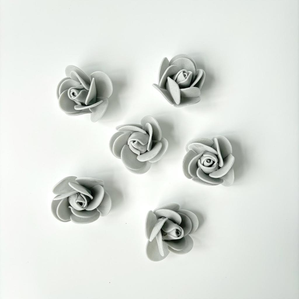 Trandafiri din spumă PE de 3,5 cm, 200 buc, Demontabili pentru Ursuleți din Spumă, Coroane și Decorațiuni