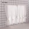 1/12 Dollhouse Sweet Floral Curtains Model Lace Mesh Dolls House Living Scene Decor
