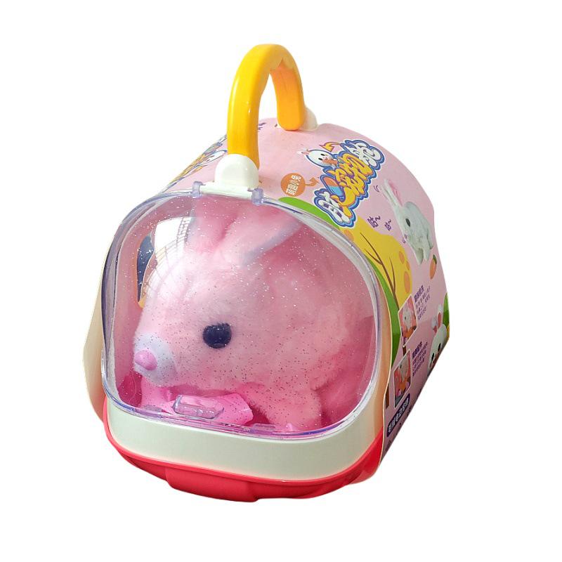 Interactive Walking and Barking Plush Puppy & Jumping Rabbit Toy for Kids