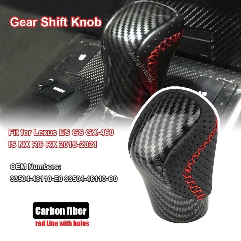 For Lexus ES IS GS RX ES350 GS300 GX460 IS300 GS450H NX300H RC300 RX350 Automatic Gear Shift Knob PU Leather Shifter Lever Stick