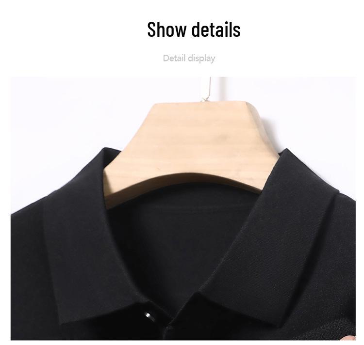 Men's Yilite Solid Color Ice Silk Polo Shirt - Short Sleeve, Cool and Comfortable for Business Wear