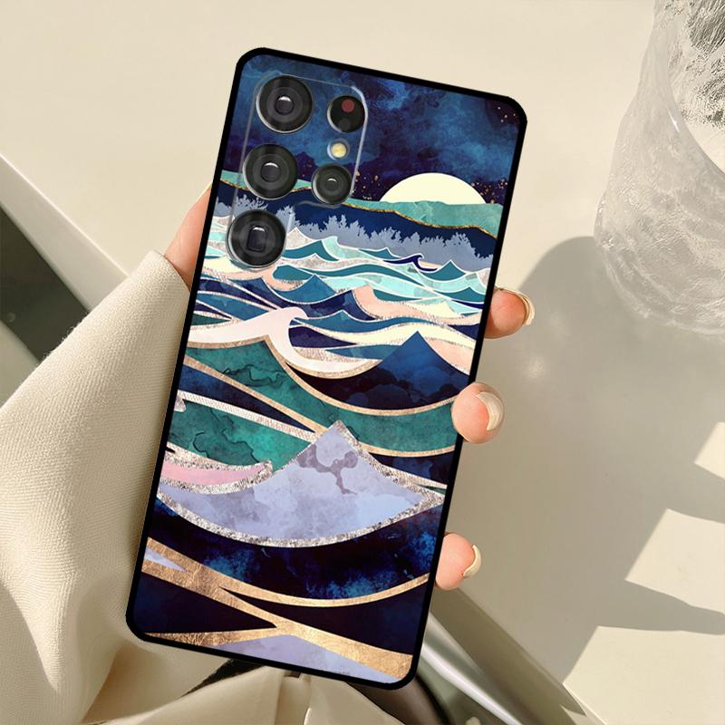 

Moon Glow Forest Ocean Stars Case For Samsung Galaxy S25 S24 S23 S22 S21 S20 Ultra S9 S10 Plus S21 FE S25 FE Back Cover Galaxy S20Ultra