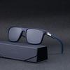 KAJILA Men's European 2025 Stylish Polarized Square Frame Sunglasses with Hinged Temples for UV Protection
