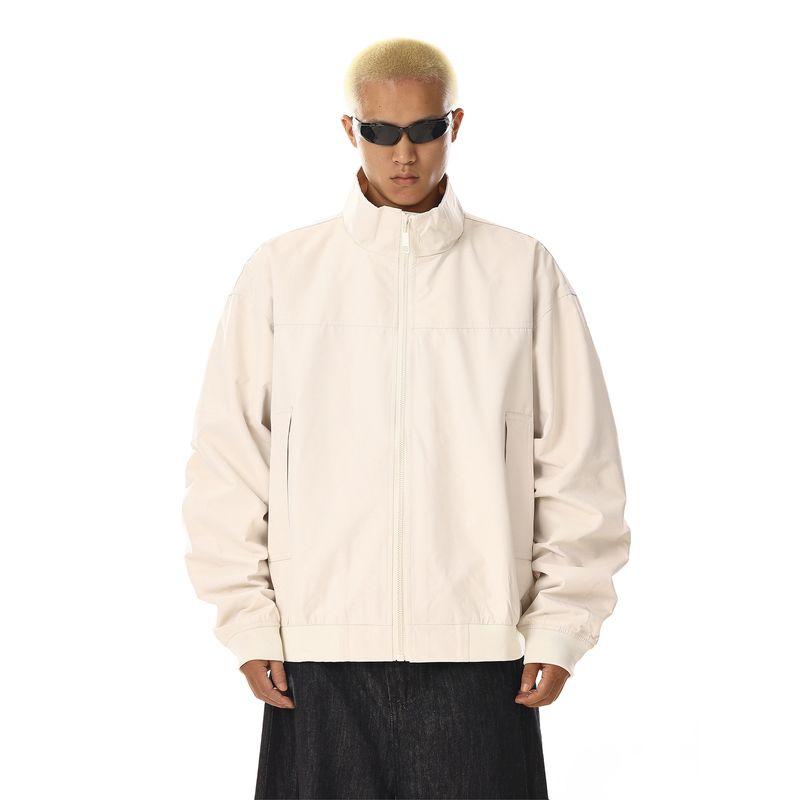 American Retro Stand-Up Collar Outdoor Workwear Jacket for Men, New Autumn Design, Niche Casual Windbreaker Jacket, Trendy