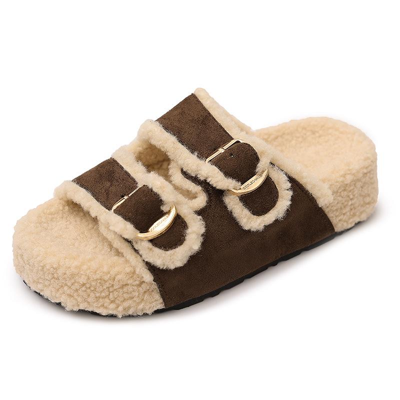 Dicksohlige Temperament Mao Mao Schuhe Damen 2025 neue Herbstmode vielseitige Oberbekleidungsschuhe Ein-Fuß-Faulenzer-Slipper