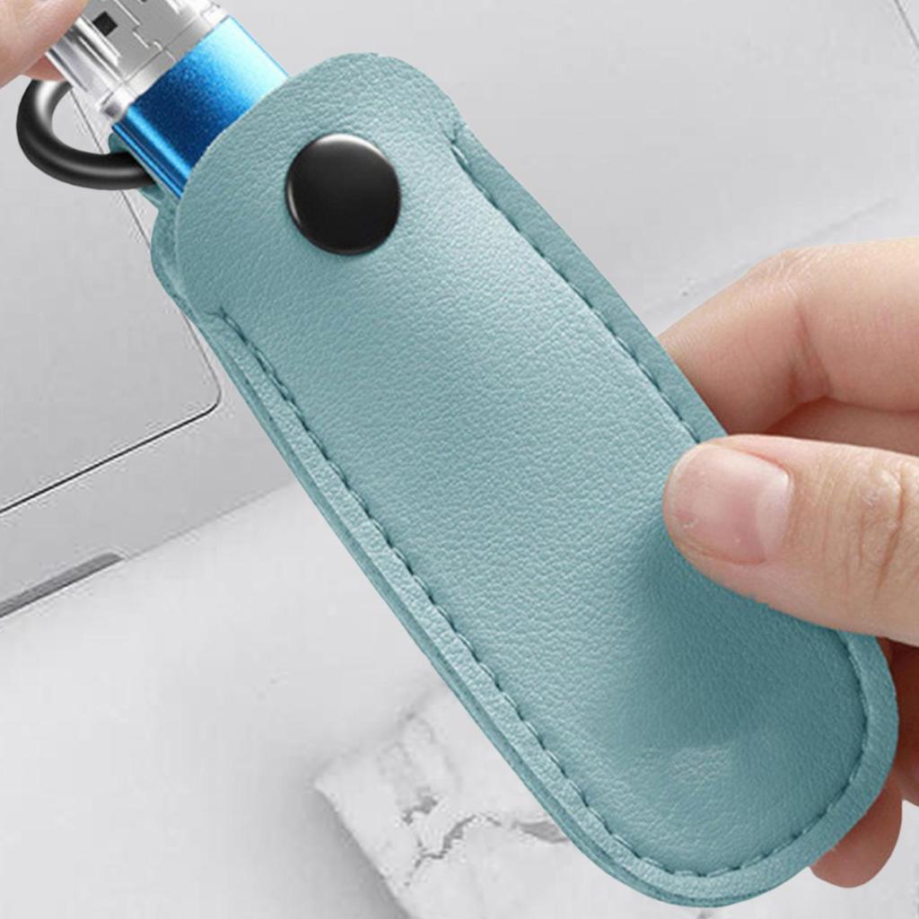 PU Leather USB Storage Protective Cover Keyring USB Flash Drive Cover Anti-loss Car Keychain Case For USB Shield Card Sleeve