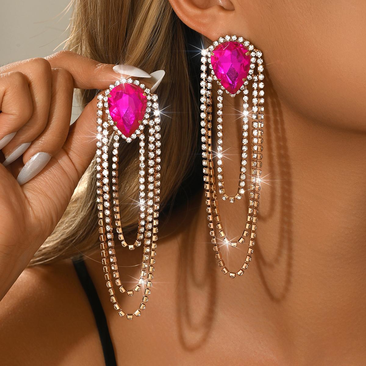 French style romantic high-quality temperament atmospheric U-shaped hollow water droplet earrings ear accessories