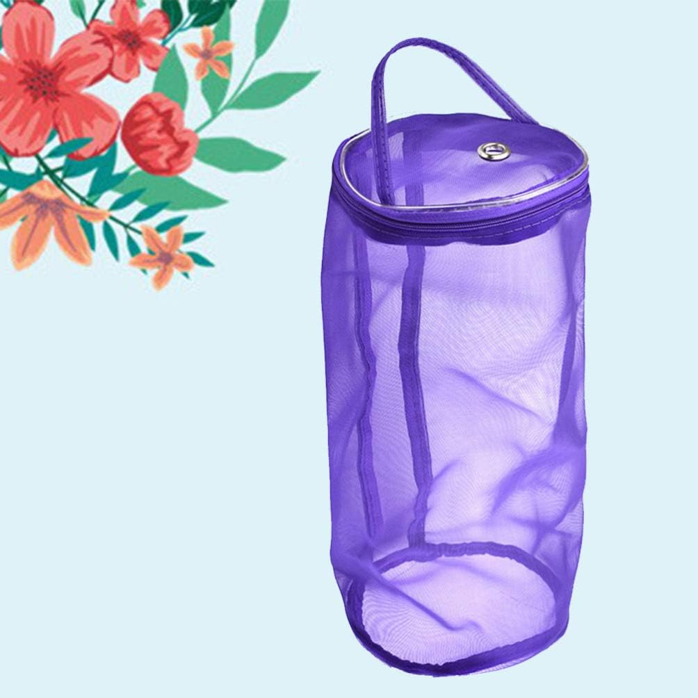 Ciieeo Large Purple Knitting Yarn Storage Bag Lightweight Tote Organizer for Yarn and Accessories for Home and Travel Natural Material No Chemical