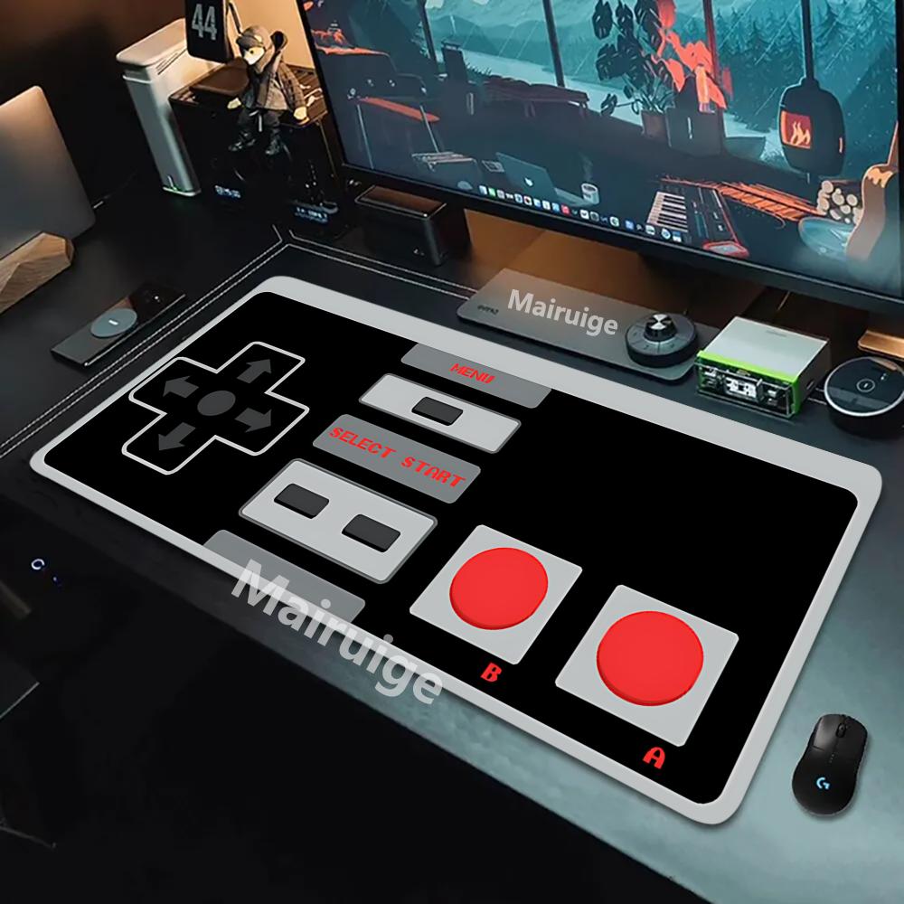 Retro-Spielecontroller Großes Mauspads HD Anti-Rutsch Gummiunterseite Waschbar XXL Schreibtischmatte mit Präzisionskanten für Gaming Büroarbeit
