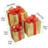 Christmas Box Gold Sturdy Multifunctional Exquisite Workmanship Christmas  Box Ornaments For Stores