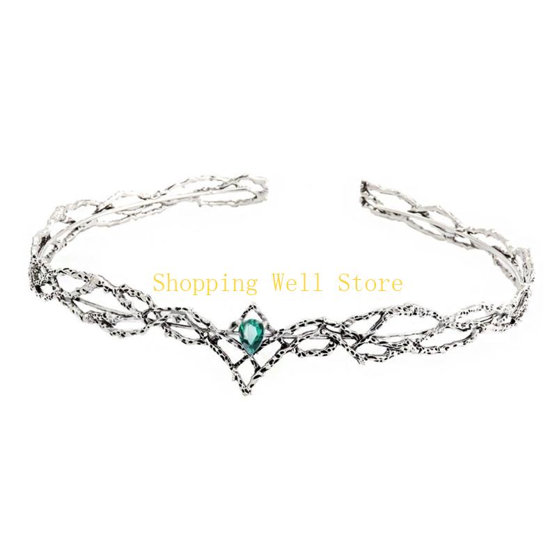 Fashion Elven King Crowns with Stylish Diamonds Adjustables Size Elegant Designs for Parties and Weddings Decoration