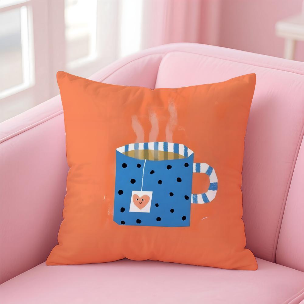 Casual Daily Simple Cute Friendly Cats And Dogs Cushion Cover Pillow Case Soft Friendly Fabric  Concealed Zipper