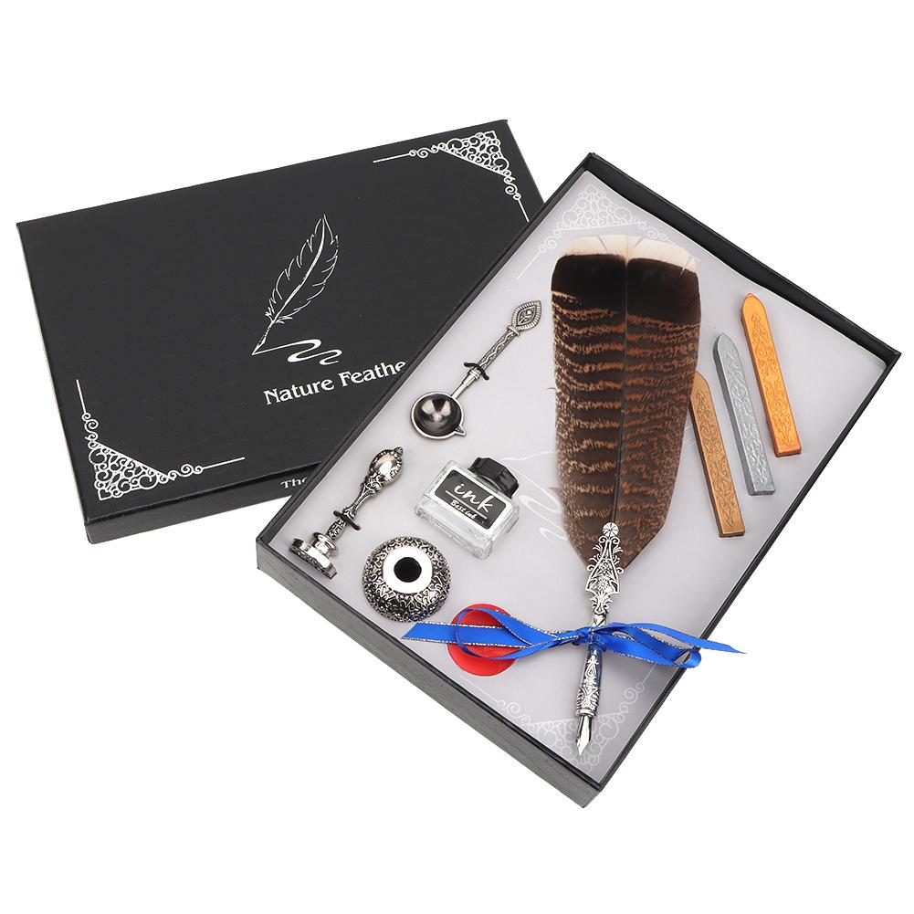 

Vintage European Fountain Pen Sign Pen Calligraphy Feather Quill Dip Pen Set Type 7