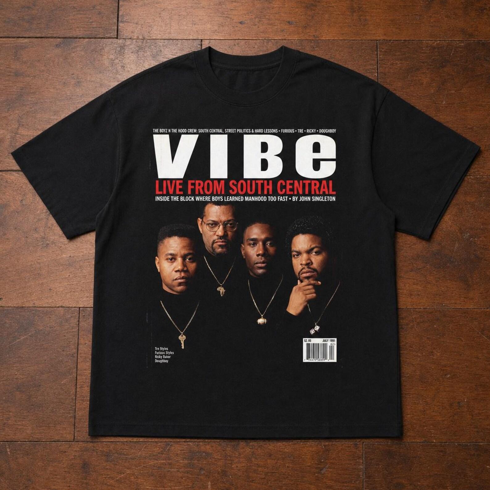 Boyz N The Hood Vibe Magazine Cover Graphic Tee | Oversized Cotton Shirt S