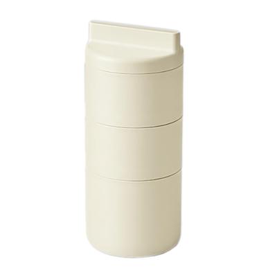 Takenaka Bento Box tutu 3 Tier Lunch Box Feito no Japão Marfim 160ml x 280ml (Camada superior) 2, (Nível inferior) T-36375