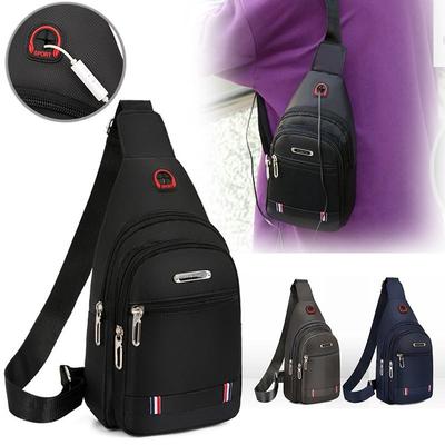 Eğlence Spor Sırt Çantası Oxford Kumaş Göğüs Çantası Seyahat Saklama Çantası Messenger Çanta Mini Omuz Çantası
