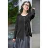 MOKANA Women's Waist Tie-Up Knitted Long Sleeve Top