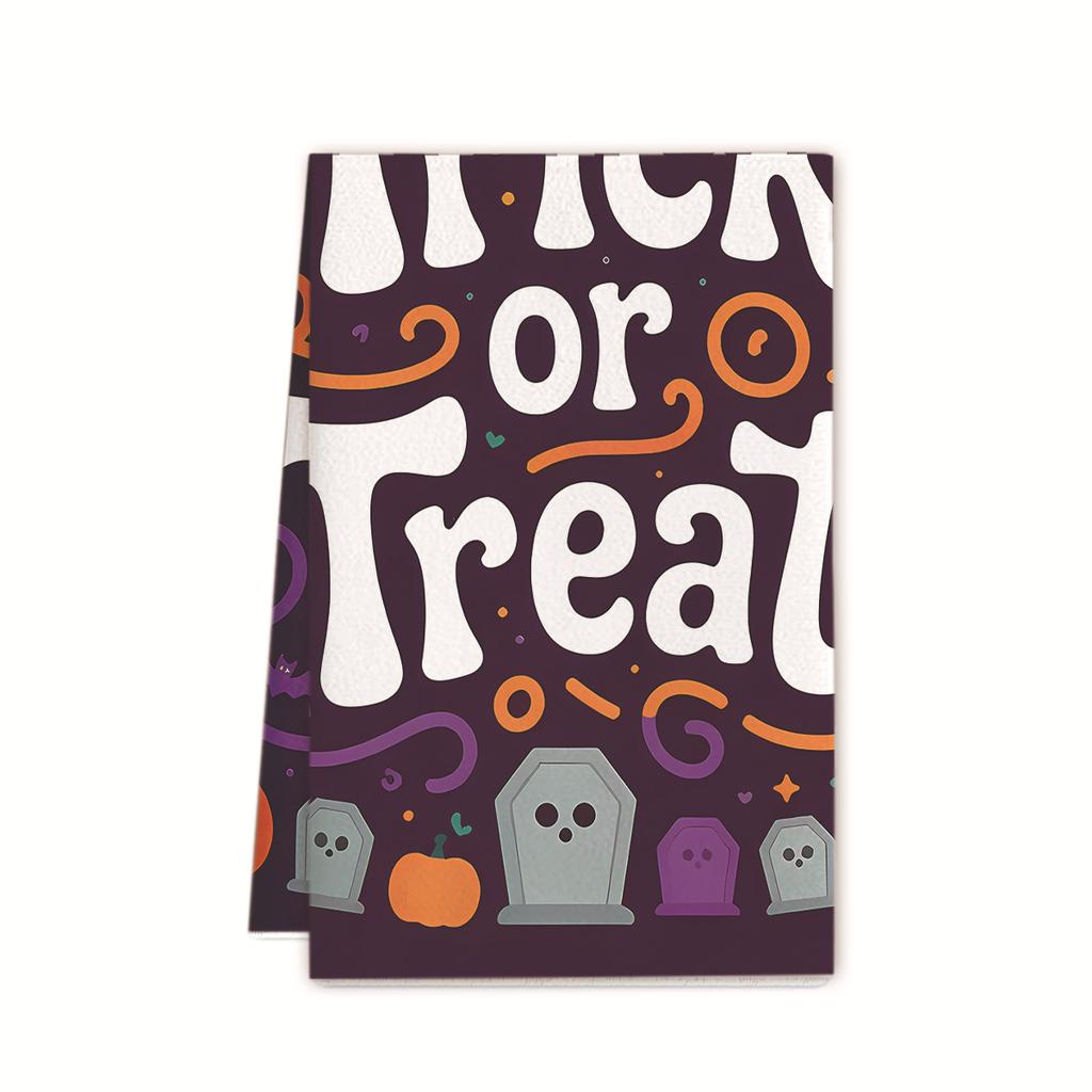 Halloween towel ornament gift microfiber printing kitchen towel special dish towel rag
