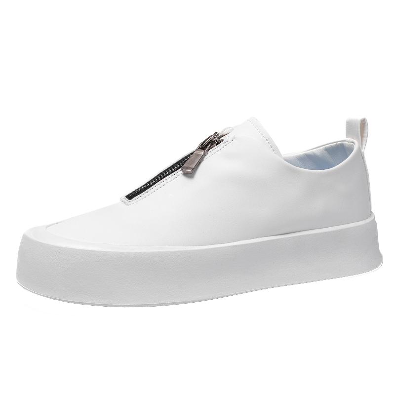 Mode Klassische Marke Herren Echtleder Schuhe Frühling Herbst Neuer Stil Dickbesohlte Slipper Mode Herren Business Casual Schuhe