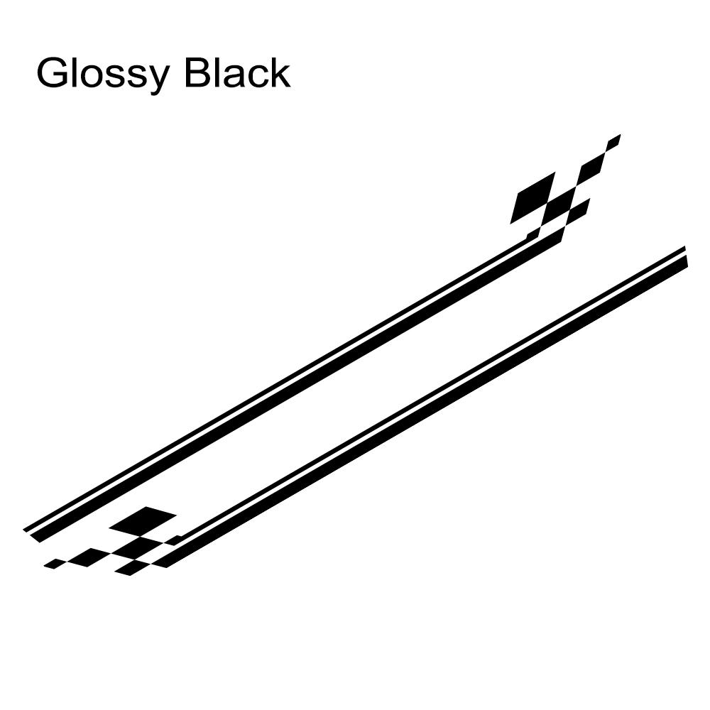 

2Pcs Side Door Skirt Racing Style Car Stickers For Renault Clio RS R.S. 18 4 5 2012-2024 PVC Film Decals Auto Tuning Accessories Glossy Black