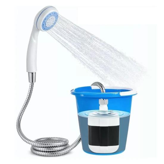 Camping Shower Pump Easy To Use Compact Portable Rechargeable Outdoor Electric Shower Head Sprayer Set