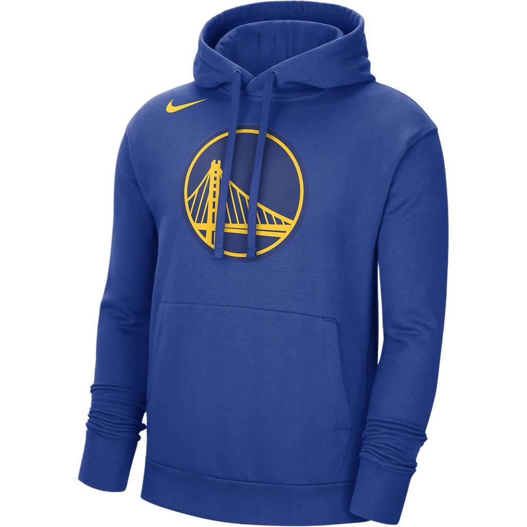 Nike NBA Golden State Warriors Fleece Pullover Hoodie Blue Men Streetwear DN8630-495