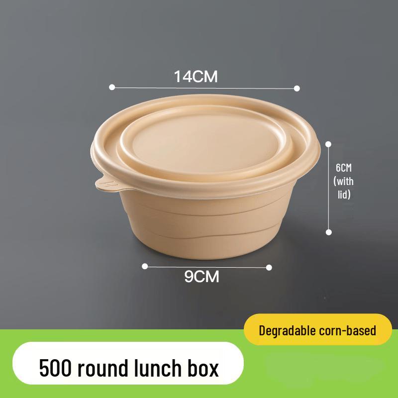 

Handun Biodegradable Corn Starch Disposable Round Bowl with Lid