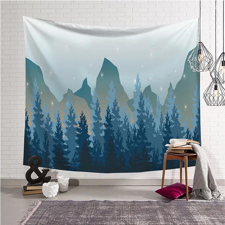 Мультфильм Лесной Пейзаж Узор Гобелен Украшения Дома Настенный Гобелен Спальня Гостиная — фото 8