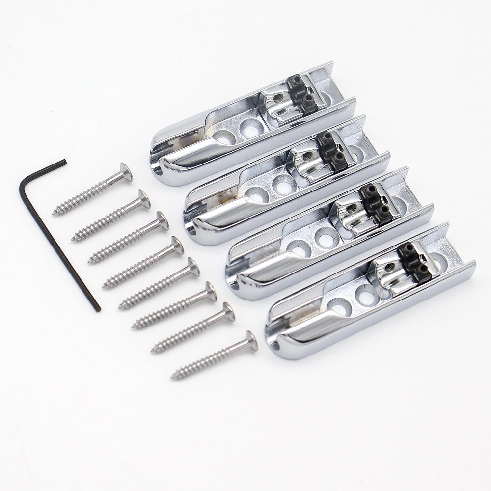 Bass Guitar Bridge Individual Bass Bridge Tailpiece Single String Bass Bridge for 4 String Bass Guitar Heavy Duty Saddles