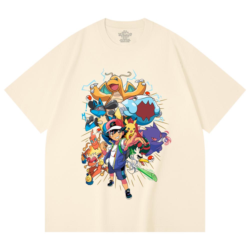 230 Gsm 100% Cotton Pokemon V20 Print Unisex Heavy Cotton T Shirt