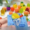 Accessori Frutta Trasparenti Semi-3D Fai da Te, Miniatura di Cachi e Ananas Simulati, Bustine Sorpresa Frutta, Regalo Giorno dei Bambini per Bambini