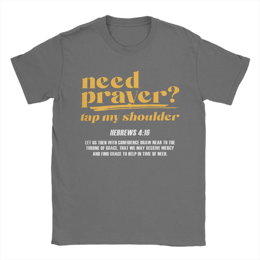 Männer brauchen Gebet Klopf mir auf die Schulter Christliche T-Shirts Tees Sommer Street Style Kurzarm-T-Shirt Rundhalsausschnitt Beliebtes Tee