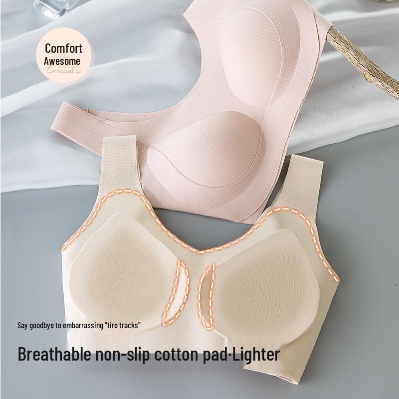 Damen Push-Up Nahtloser Sport-BH - Anti-Hängend, Seitenstütze, Stoßfest, Schönes Rückendesign