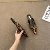 Mules a Punta Primavera Moda Stampa Leopardo Pantofole da Donna Scarpe Casual da Donna Tacchi Bassi Eleganti Ciabatte da Esterno da Donna