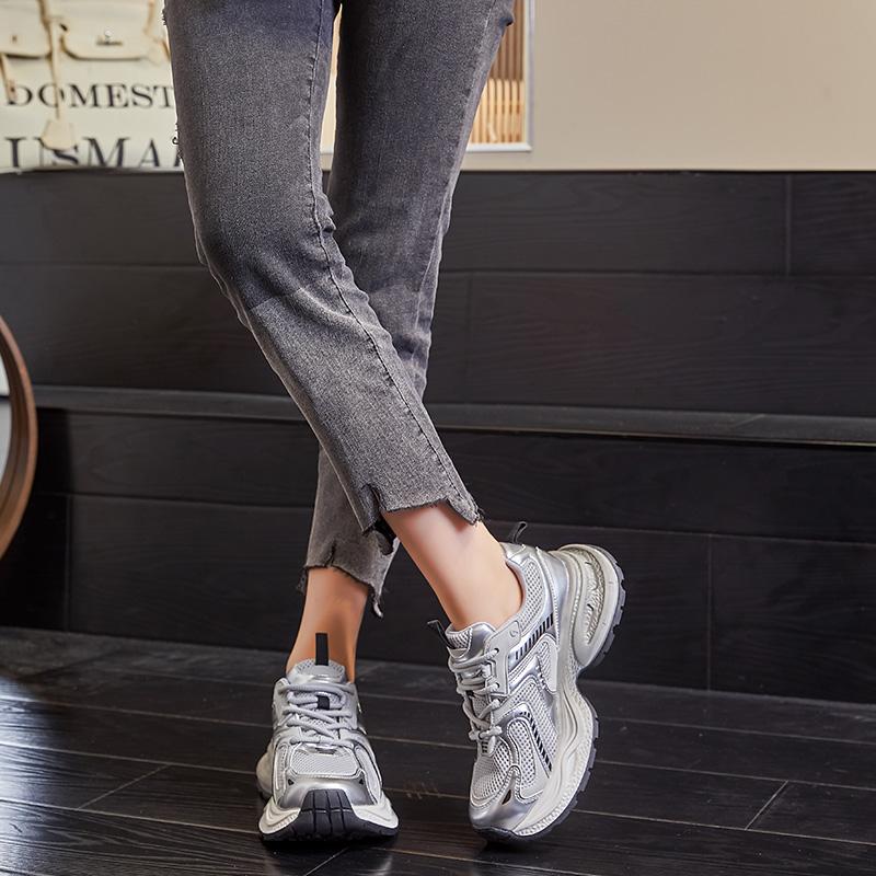 Thick Soled Women'ssneakers Shoes Breathable Running Shoes Women's Fashion Student Girls Shoes