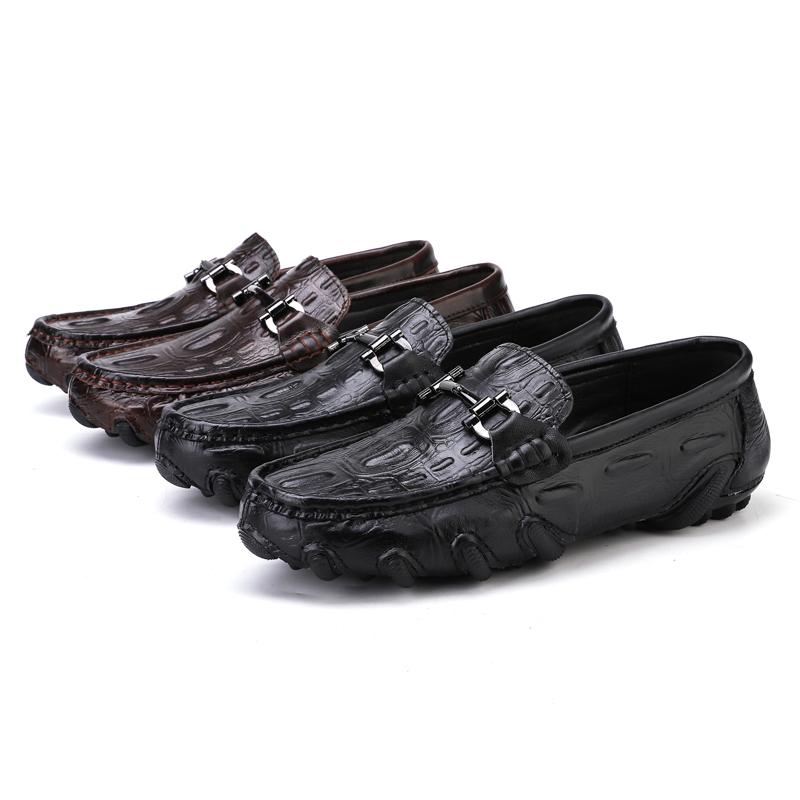 Men's Leather Moccasins Slip On Casual Shoes Loafers Driving Shoes