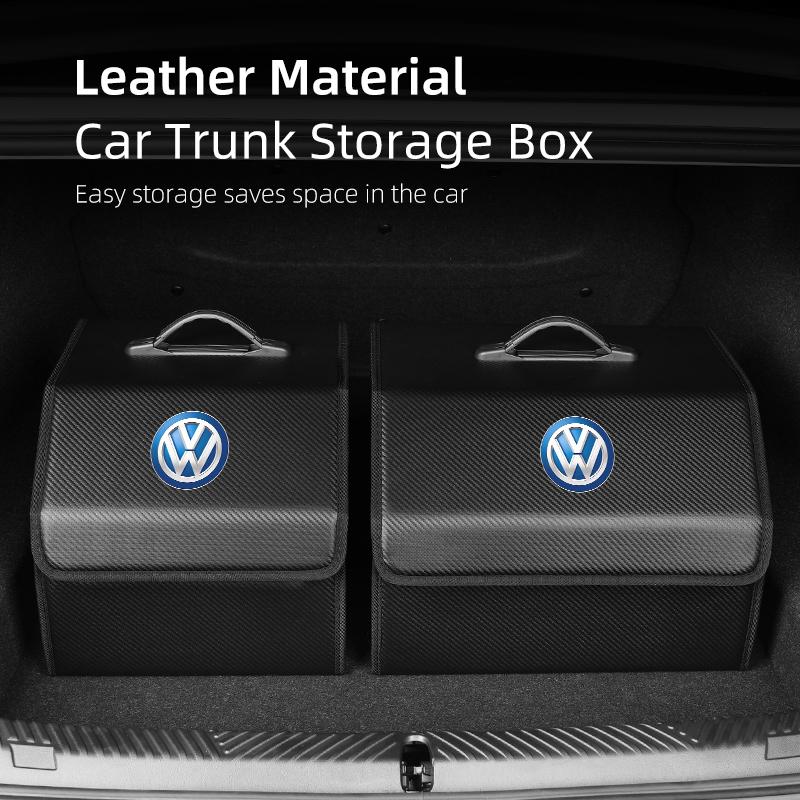 Car Trunk Storage Box Carbon Tool Organiser Multi-Use Storage Bag For VW Golf Jetta Passat mk4 mk5 mk6 CC Golf 5 7 Tiguan Lm2