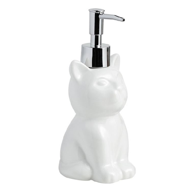 Lovely Cats Design Soap Dispenser Easy Maintenance Soap Holder with Press Pump For Household Countertop Organization