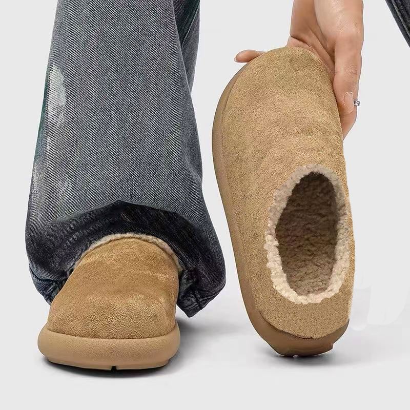 Boken мужская обувь мужская обувь 2025 зима хлопковая обувь мужская обувь закрытый носок сумка на каблуке хлопковые тапочки 46 верблюд 2460₽