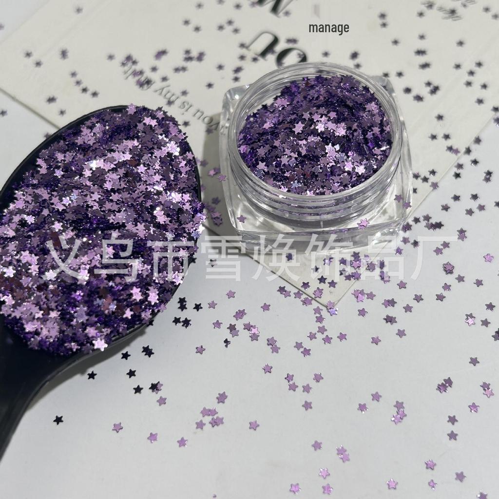1mm Iridescent Star Nail Art Sequins - DIY Decorations