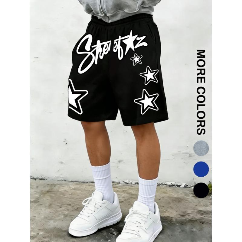 Men s Summer High-Street Style Printed Knit Shorts: Casual, Sporty, and Streetwear Shorts S