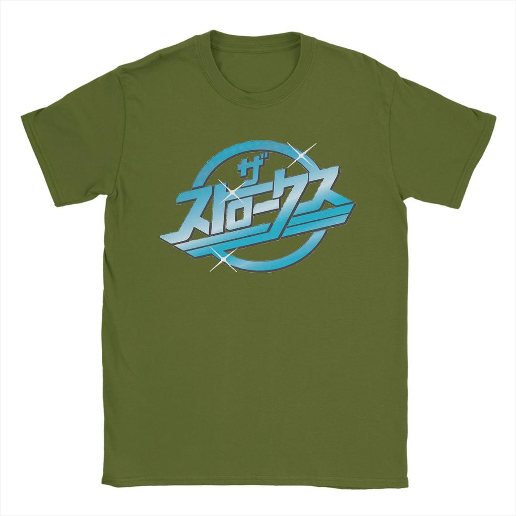 The Strokes Band T Shirts for Men Pure Cotton Funny TShirts Round Neck Tees Short Sleeve Clothing Printing