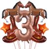 9pcs Western Party Balloons Horse Boots Balloons Wild West Cowboy Rodeo Themed Birthday Party Bachelor Party Farm Decorations