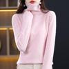 Women Turtleneck Sweater 100% Merino Wool Cashmere Sweaters Knitted Pullover Winter Female Jumper Knit Top