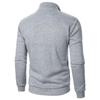 Men's Solid Color Stand Collar Casual Pullover Sweatshirt