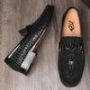 Moda Prawdziwa Skóra Męskie Obuwie Wsuwane Buty Biurowe Formalne Ślubne Wizytowe Luksusowa Marka Buty do Prowadzenia Auta Leniwe Mokasyny