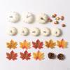 Pumpkins Maple Decoration Artificial Set for