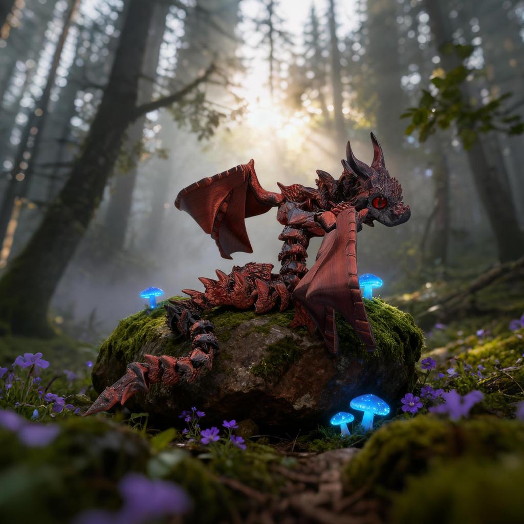Large-horned Scale Dragon Figure Model Ornament