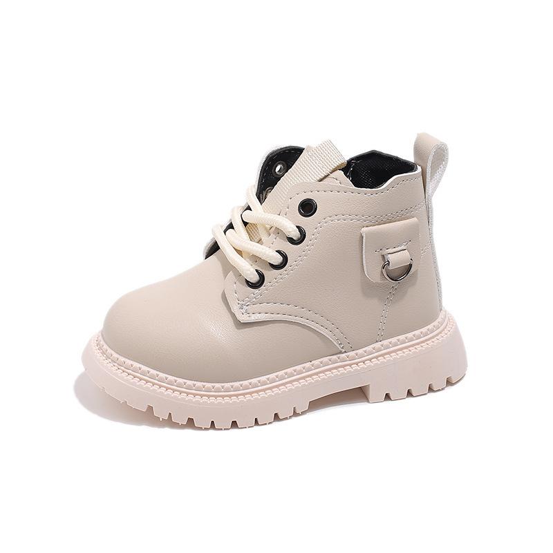 Kids Martin Boots Spring Autumn Non Slip Leather Shoes For Boys And Girls Toddler Single Boots