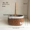 Pastoral Hand-Woven Rattan Willow Flower Basket Souvenir